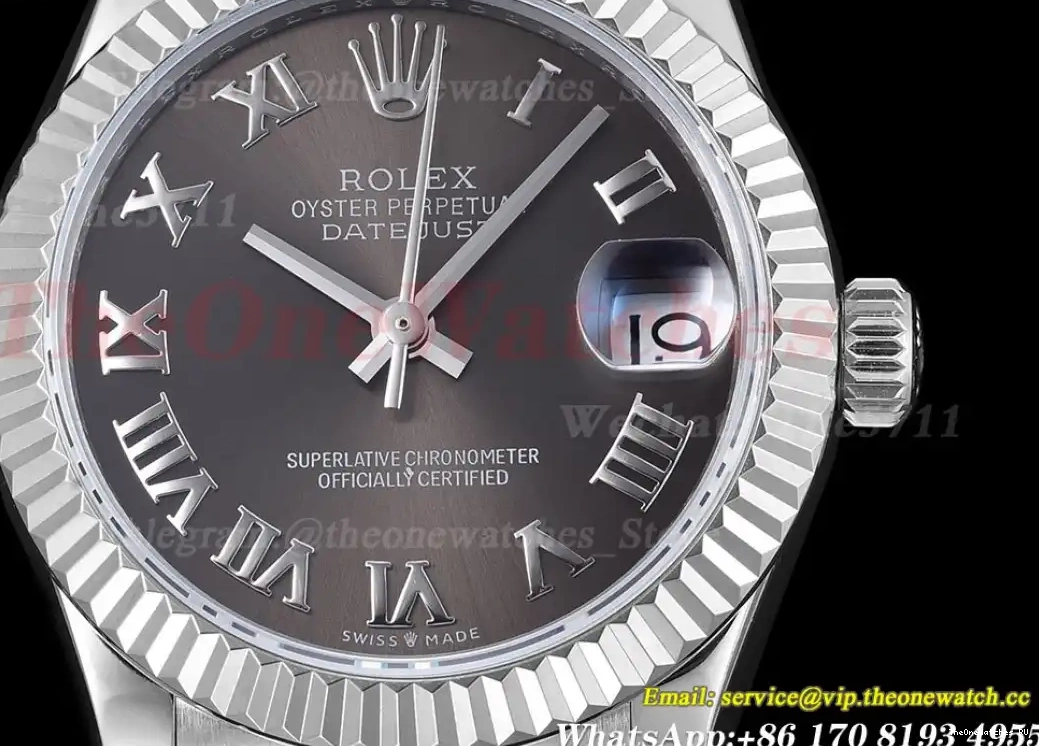 ladies A2671 Datejust 31mm SS Rmn Grey WF SS 0613